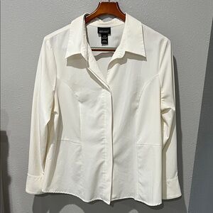 Lane Bryant Cream Button-Up Blouse Sz 14/16